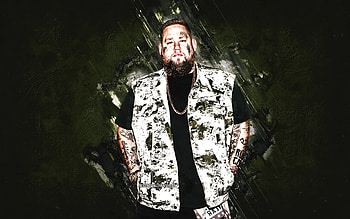 RagnBone Man, British singer, portrait, Rory Charles Graham, green stone background, popular singers, grunge art HD wallpaper