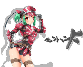 monster hunter, white, hunter, hermitaur, green hair, monster, armor HD wallpaper