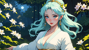 Earth Goddess Wearing Flowy Robes, earth, goddess, woman, Anime, drawing HD wallpaper