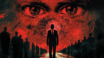 Corporate Shadows: A Bold Ultra, corporatism, surveillance, red, crowd HD wallpaper