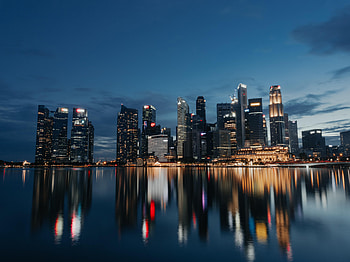 Cities, Water, City, Building, Lights, Reflection HD wallpaper