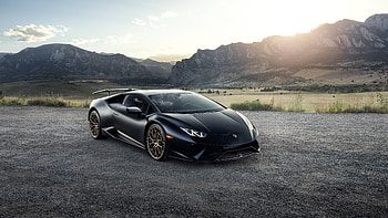 Black Lamborghini Huracan, 2020, cars HD wallpaper