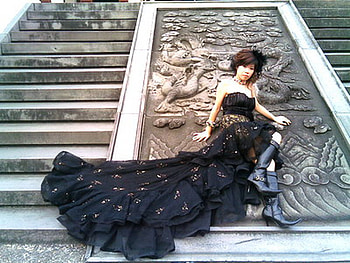 Black wedding dress, sexy, fashion, fun, other, woman HD wallpaper