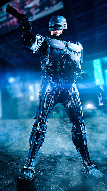 RoboCop art, Sony Xperia X, High-definition , Futuristic artwork HD phone wallpaper