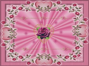 Valentine's Day, hearts, pink, roses, shiny HD wallpaper