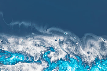 Sea surface, aerial view, ocean HD wallpaper