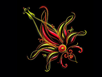 Abstract, Patterns, Flower, Dark Background HD wallpaper