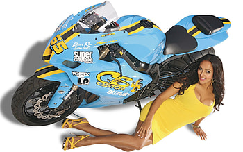 Motorcycles Girl And Suzuki HD wallpaper