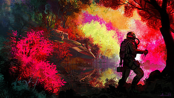 Astronaut Colorful Ship , astronaut, artist, artwork, digital-art, colorful, art HD wallpaper