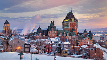 Winter in Fairmont Château Fontina, Quebec, Canada, man made, Quebec HD wallpaper