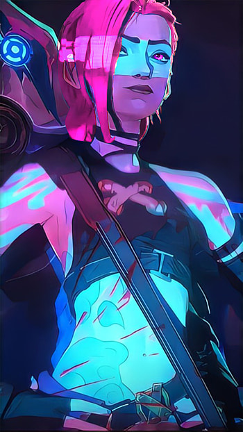 Arcane Jinx pink hair HD phone wallpaper