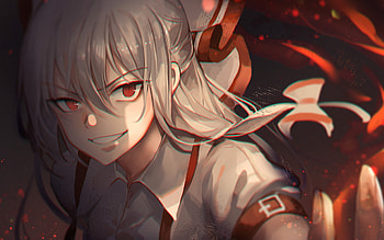 Fujiwara no Mokou, darkness, Touhou, artwork, Touhou Project, manga, Touhou characters, Fujiwara no Mokou Touhou HD wallpaper
