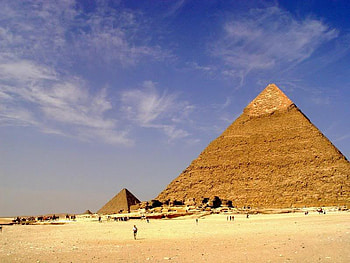 Egypt, blue, sand, architecture, stone, sky, nature, ancient HD wallpaper