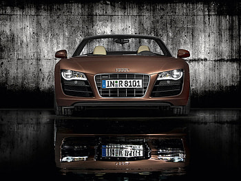Audi-R8-Spyder-Frontal-Angle, brown, auto, car, audi HD wallpaper