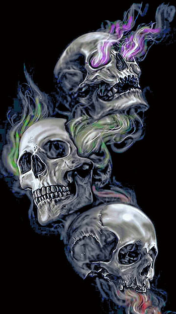 smoke, fantasy, dark, skull, Dark Fantasy HD phone wallpaper
