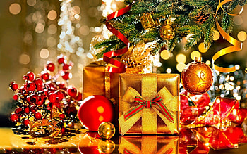 Holiday gift-giving, Festive decorations, Christmas lights, inspiration HD wallpaper