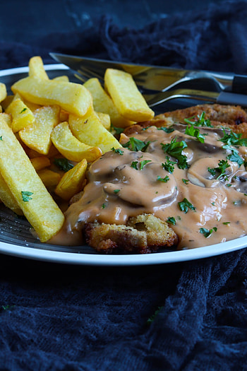 Champignon rahmsauce, Zu schnitzel frikadellen, Food with love thermomix, Food HD phone wallpaper