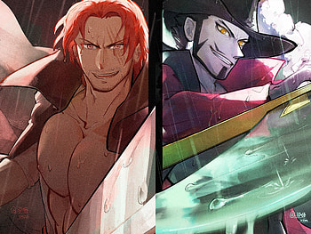 Shanks & Mihawk, Shanks (One Piece), Dracule Mihawk, Anime, One Piece HD wallpaper