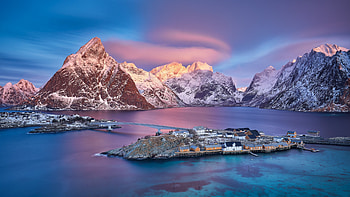 Lofoten, Norway, , Mountain, Reine HD wallpaper