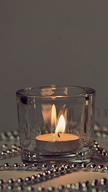 Candles, Candle Holder, Glass Background HD phone wallpaper