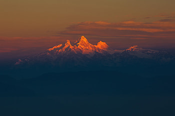 Nature, Sky, Mountains, Fog, Mountain Range, Himalayas, Massif HD wallpaper