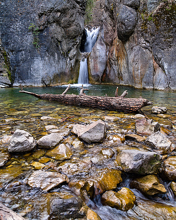 Nature, Water, Stones, Rocks, Waterfall, Log HD phone wallpaper