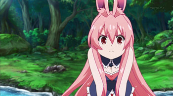 Annoyed, pink, mondaiji, kurousagi, hair HD wallpaper