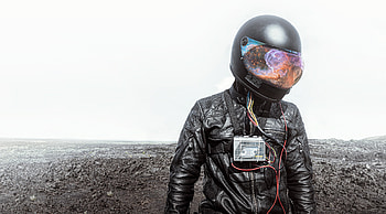 Galaxy Helmet Guy, helmet, graphy, behance, monochrome, black-and-white HD wallpaper