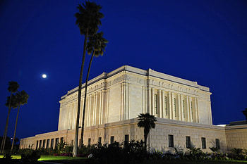 Mesa, Arizona, Temple, Evening HD wallpaper