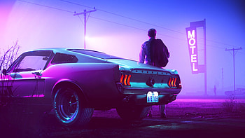 Sign, Miscellanea, Car, Miscellaneous, Neon, Human, Person, Signboard HD wallpaper
