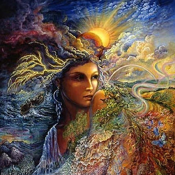 Mother Nature, boat, butterflies, waves, trees, female, ocean, droplet, sunshine, girl, colour, earring, sun rays, woman, purple, green, nature, blue, gaia, land, beauty, sea, beautiful, lightning, rainbow, red, nurture, yellow, waterfall, mother, clouds, colourful, sky HD wallpaper