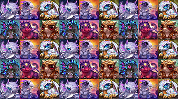Baby dragons collage, blue, colorful, pink, dragon, baby, rikku the leaf, orange, collage HD wallpaper