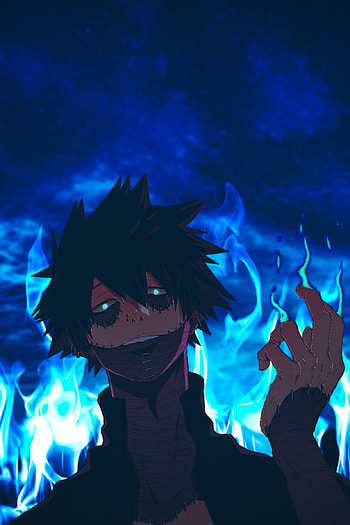 Dabi, art, blue, anime HD phone wallpaper
