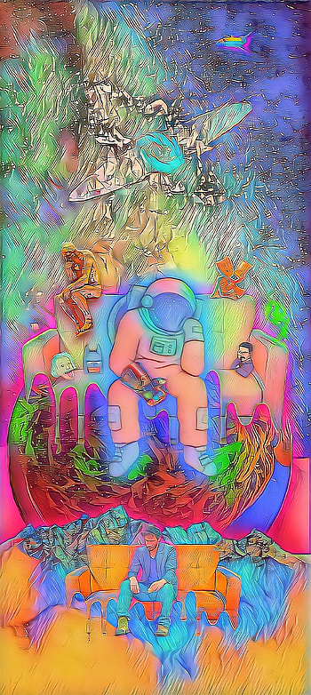 Sueños Alucinantes, astronauta, , arte, estrellas HD phone wallpaper