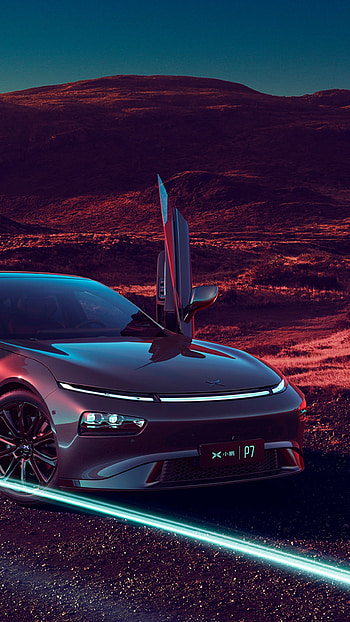 XPeng, P7 Wing edition, Electric cars, Guangzhou Motor Show HD phone wallpaper