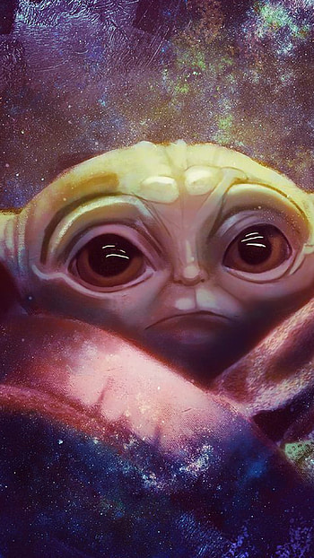 Baby Yoda, Neon Theme HD phone wallpaper