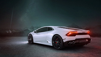 Sports car white side view HD wallpaper