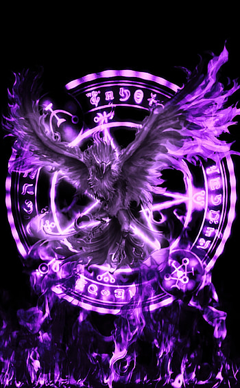 Purple Phoenix, magenta, art HD phone wallpaper
