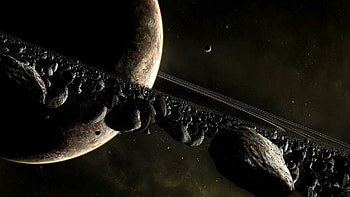 Asteroid belt, Meteors HD wallpaper