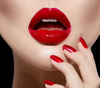 Red Lips, nail polish, red, lips, subbotina anna, hand HD wallpaper
