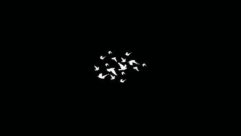 Birds Flying Minimalist Dark , birds, dark, minimalism, black, artist HD wallpaper