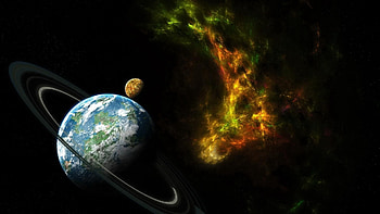 Universe, Nebula, Ring, Planet HD wallpaper