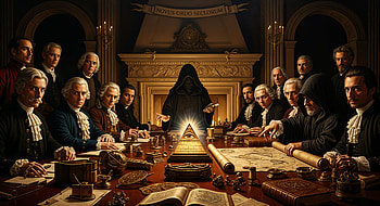 Pyramid of Power — Illuminati, Hooded Figure HD wallpaper