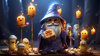 cute Halloween doll, halloween, mage HD wallpaper