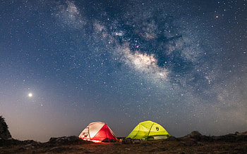 Camping, space, nature, shy, milky way HD wallpaper