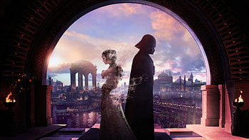 Padme Amidala And Darth Vader, darth-vader, padme-amidala, star-wars, movies, artist, artwork, digital-art HD wallpaper