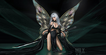 Fairy, wings, ydiya, fantasy, luminos, girl HD wallpaper