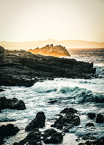 Nature, Water, Sea, Rocks, Fog HD phone wallpaper