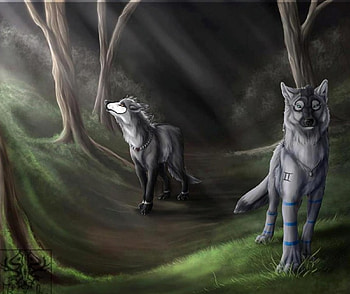 Anime Wolves, Wolves, anime, art, animals, nature HD wallpaper
