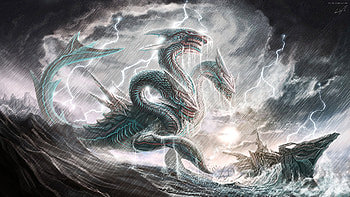 Primeval Hydra , dragon, artist, artwork, digital-art, deviantart HD wallpaper